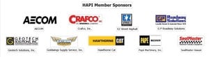 Logos of the HAPI member companies that sponsored the conference