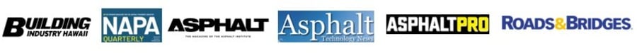 Logos of asphalt industry magazines